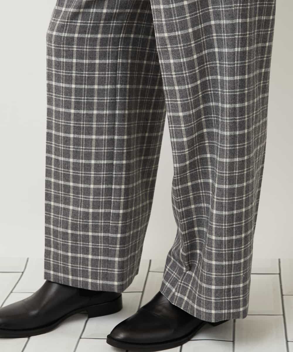 PZLAQ66250 GEORGES RECH(ジョルジュ・レッシュ) ウィンターチェックパンツ グレー