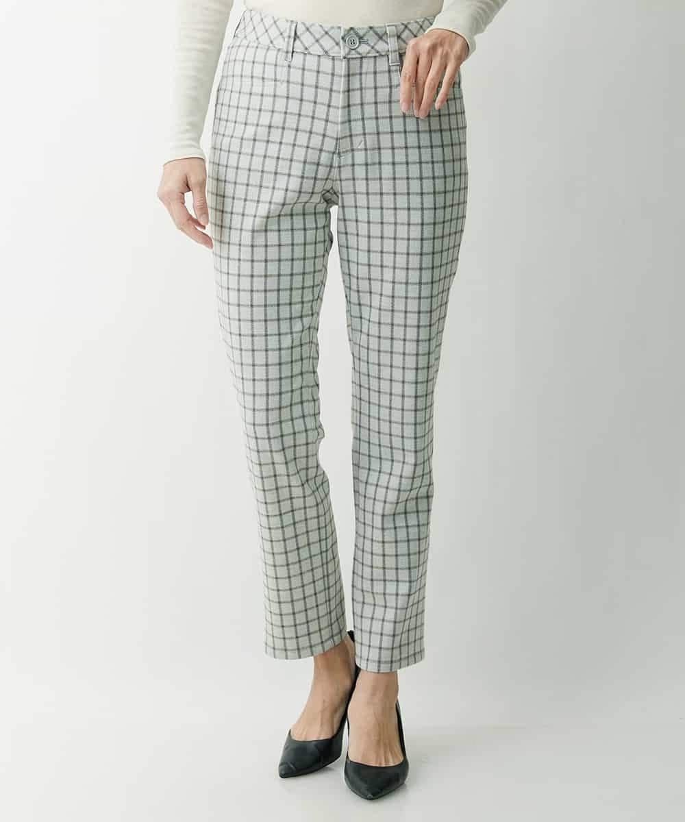 PZLAT64210 GEORGES RECH(ジョルジュ・レッシュ) スリムスティックパンツ アイボリー(チェック)