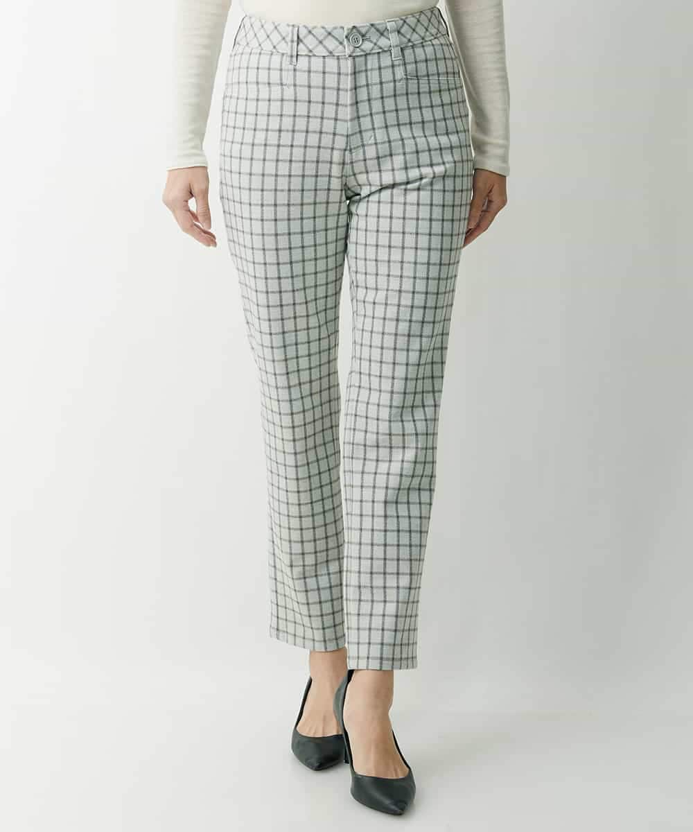 PZLAT64210 GEORGES RECH(ジョルジュ・レッシュ) スリムスティックパンツ アイボリー(チェック)