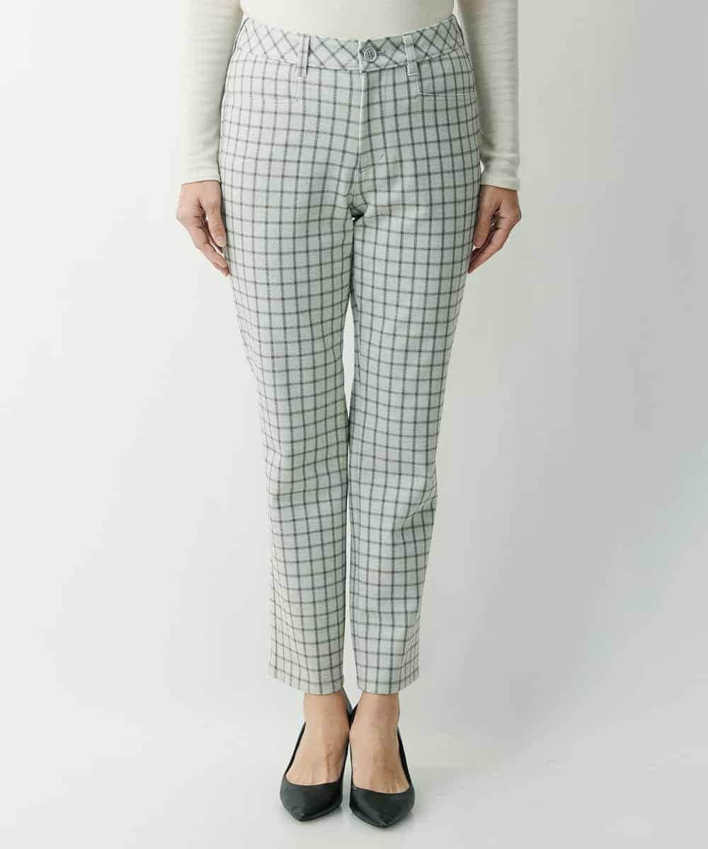 PZLAT64210 GEORGES RECH(ジョルジュ・レッシュ) スリムスティックパンツ アイボリー(チェック)