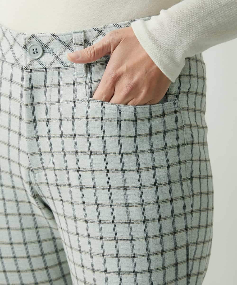 PZLAT64210 GEORGES RECH(ジョルジュ・レッシュ) スリムスティックパンツ アイボリー(チェック)