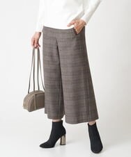 PZLAV59290 GEORGES RECH(ジョルジュ・レッシュ) グレンチェッククロップドワイドパンツ ベージュ