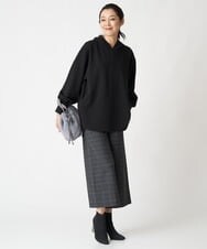 PZLAV59290 GEORGES RECH(ジョルジュ・レッシュ) グレンチェッククロップドワイドパンツ ダークグレー