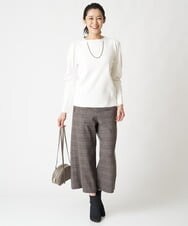 PZLAV59290 GEORGES RECH(ジョルジュ・レッシュ) グレンチェッククロップドワイドパンツ ダークグレー