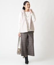 PZLAV59290 GEORGES RECH(ジョルジュ・レッシュ) グレンチェッククロップドワイドパンツ ダークグレー