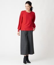 PZLAV59290 GEORGES RECH(ジョルジュ・レッシュ) グレンチェッククロップドワイドパンツ ダークグレー