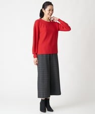 PZLAV59290 GEORGES RECH(ジョルジュ・レッシュ) グレンチェッククロップドワイドパンツ ダークグレー