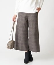 PZLAV59290 GEORGES RECH(ジョルジュ・レッシュ) グレンチェッククロップドワイドパンツ ダークグレー