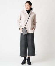 PZLAV59290 GEORGES RECH(ジョルジュ・レッシュ) グレンチェッククロップドワイドパンツ ダークグレー