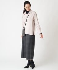 PZLAV59290 GEORGES RECH(ジョルジュ・レッシュ) グレンチェッククロップドワイドパンツ ダークグレー