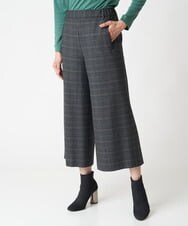PZLAV59290 GEORGES RECH(ジョルジュ・レッシュ) グレンチェッククロップドワイドパンツ ダークグレー