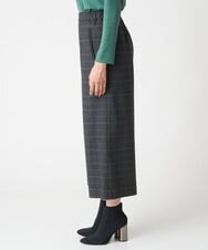 PZLAV59290 GEORGES RECH(ジョルジュ・レッシュ) グレンチェッククロップドワイドパンツ ダークグレー