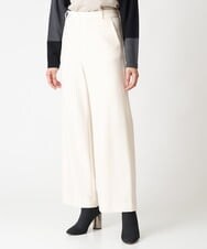 PZLAV60230 GEORGES RECH(ジョルジュ・レッシュ)  [日本製]裏起毛ストレッチワイドストレートパンツ グリーン