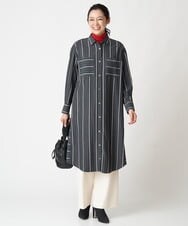 PZLAV60230 GEORGES RECH(ジョルジュ・レッシュ)  [日本製]裏起毛ストレッチワイドストレートパンツ グリーン