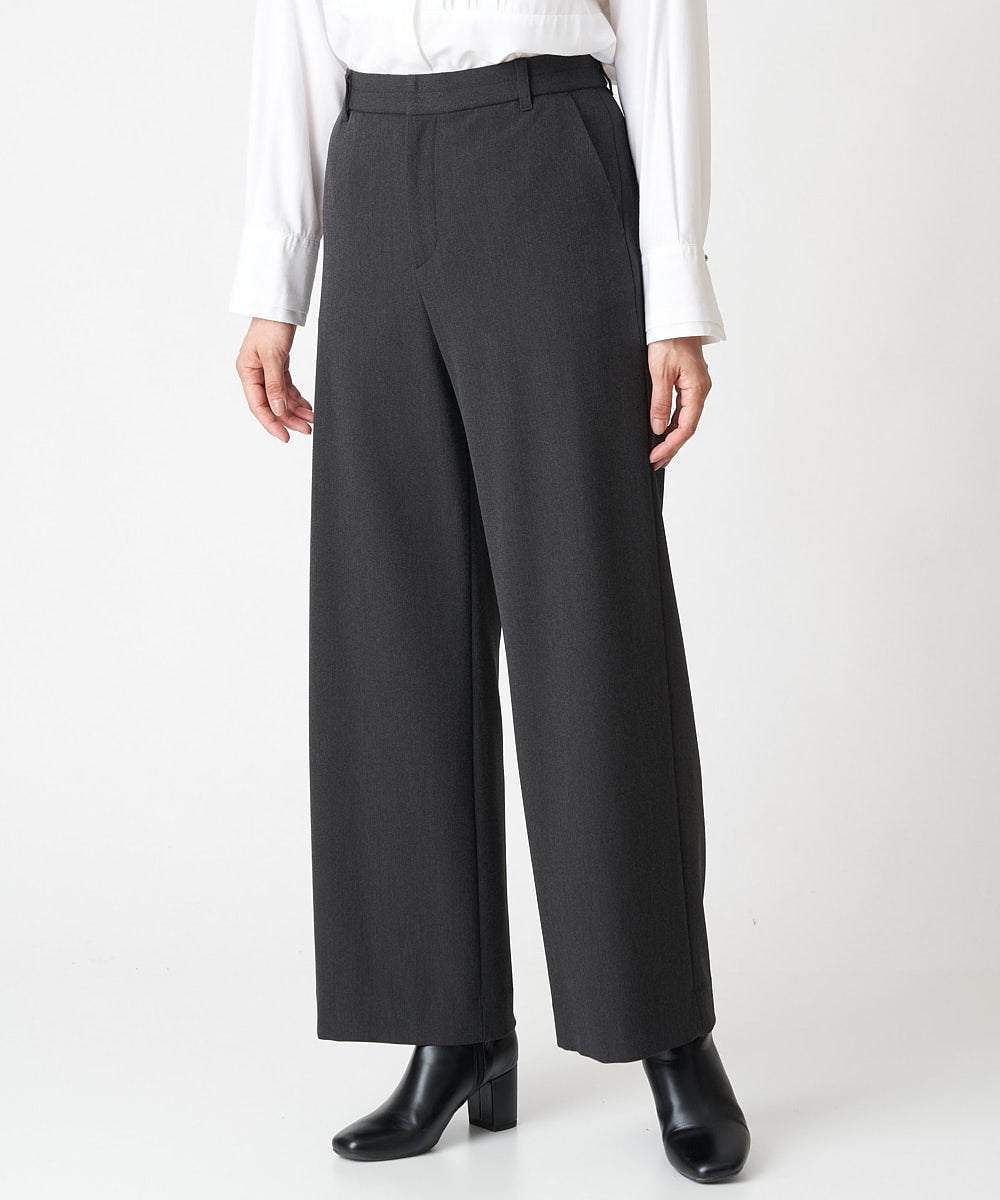 PZLAV60230 GEORGES RECH(ジョルジュ・レッシュ)  [日本製]裏起毛ストレッチワイドストレートパンツ グリーン