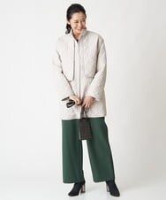 PZLAV60230 GEORGES RECH(ジョルジュ・レッシュ)  [日本製]裏起毛ストレッチワイドストレートパンツ グリーン