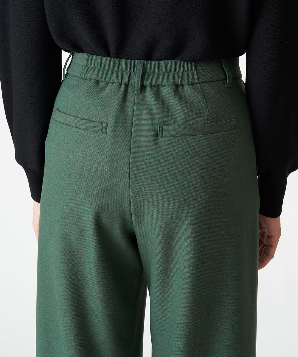 PZLAV60230 GEORGES RECH(ジョルジュ・レッシュ)  [日本製]裏起毛ストレッチワイドストレートパンツ グリーン