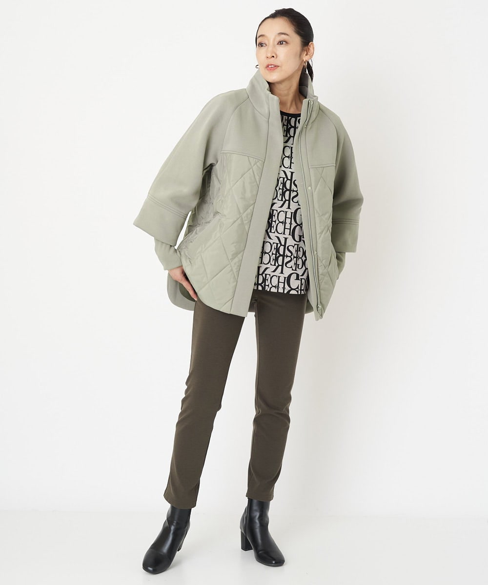 PZLAW20210 GEORGES RECH(ジョルジュ・レッシュ)  [日本製]ストレッチ裏起毛スキニーパンツ カーキ