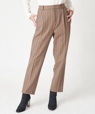 PZLAW38290 GEORGES RECH(ジョルジュ・レッシュ)  [日本製]カービーストライプ裏面起毛テーパードパンツ オレンジ系