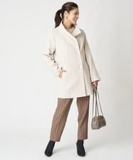 PZLAW38290 GEORGES RECH(ジョルジュ・レッシュ)  [日本製]カービーストライプ裏面起毛テーパードパンツ ブルー系