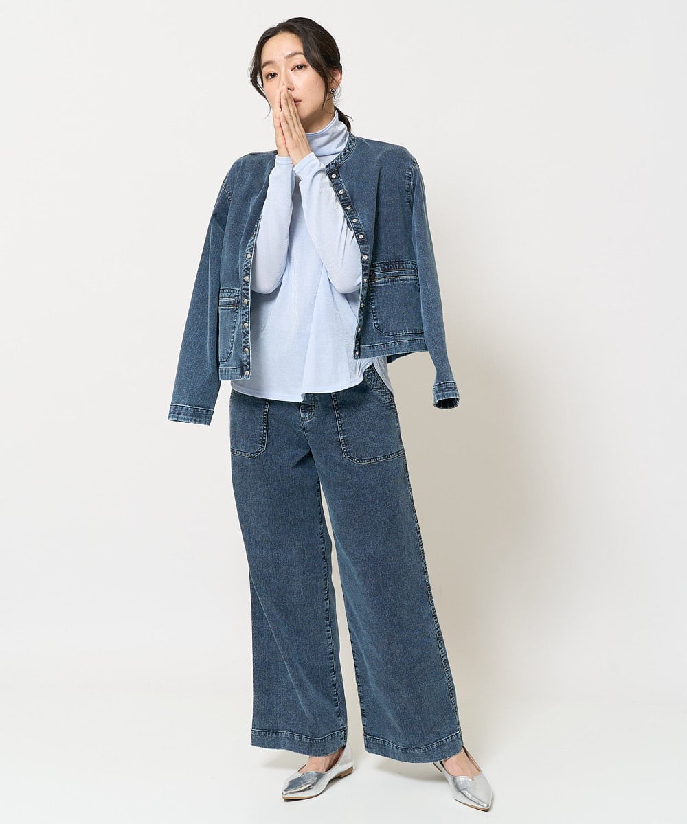 PZLEA26270 GEORGES RECH(ジョルジュ・レッシュ)  [セットアップ対応]8.5ozスウェットデニムパンツ ブルー