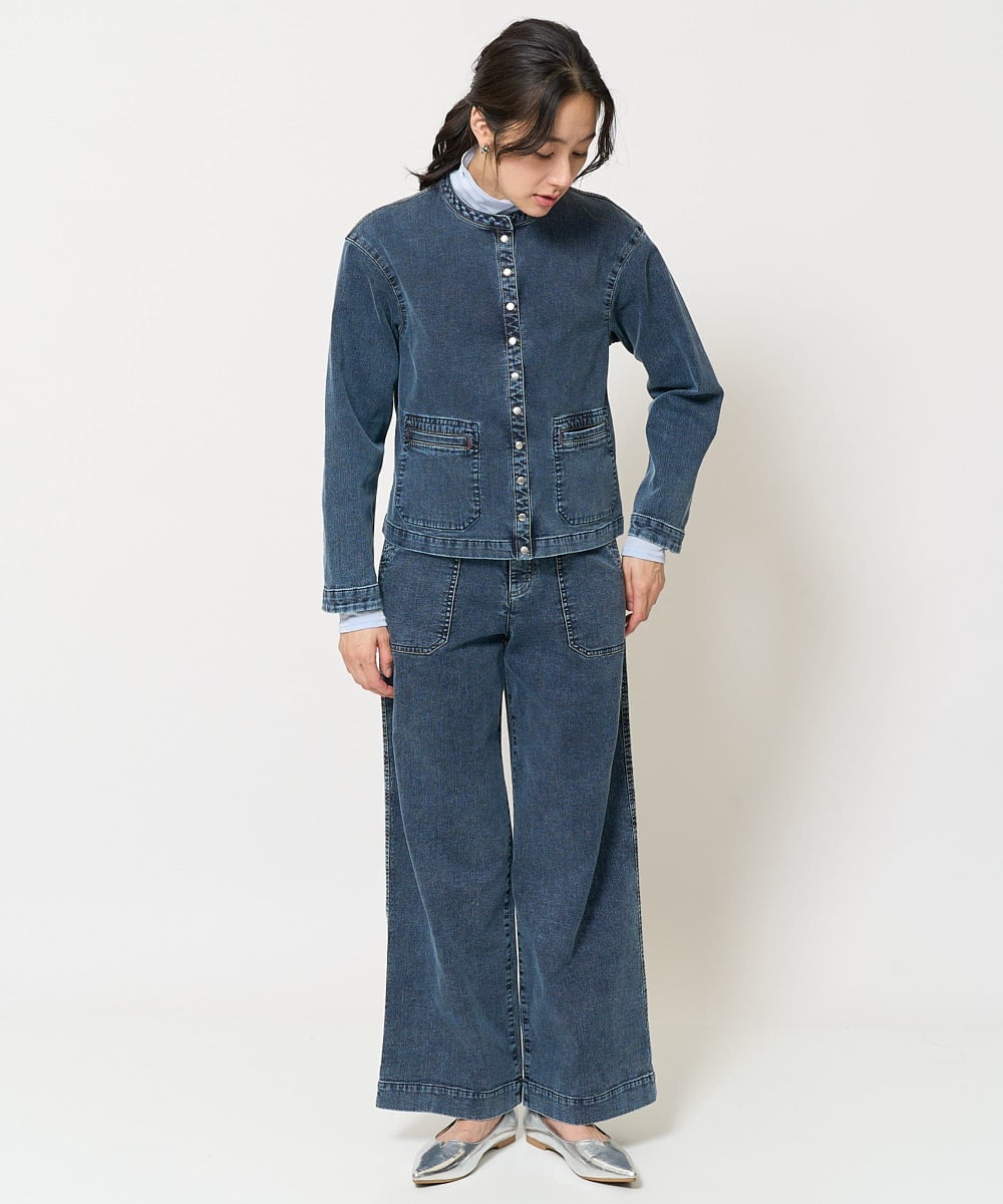 PZLEA26270 GEORGES RECH(ジョルジュ・レッシュ)  [セットアップ対応]8.5ozスウェットデニムパンツ ブルー