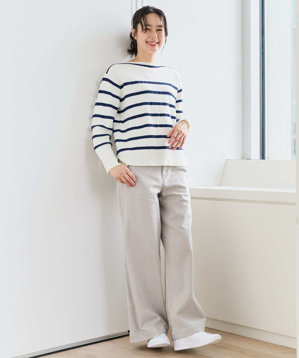 PZLEE01270 GEORGES RECH(ジョルジュ・レッシュ)  [セットアップ対応]ジャージーデニムワイドパンツ ブルー