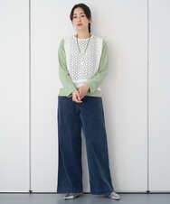 PZLEE01270 GEORGES RECH(ジョルジュ・レッシュ)  [セットアップ対応]ジャージーデニムワイドパンツ ブルー