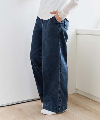 PZLEE01270 GEORGES RECH [セットアップ対応]ジャージーデニムワイドパンツ