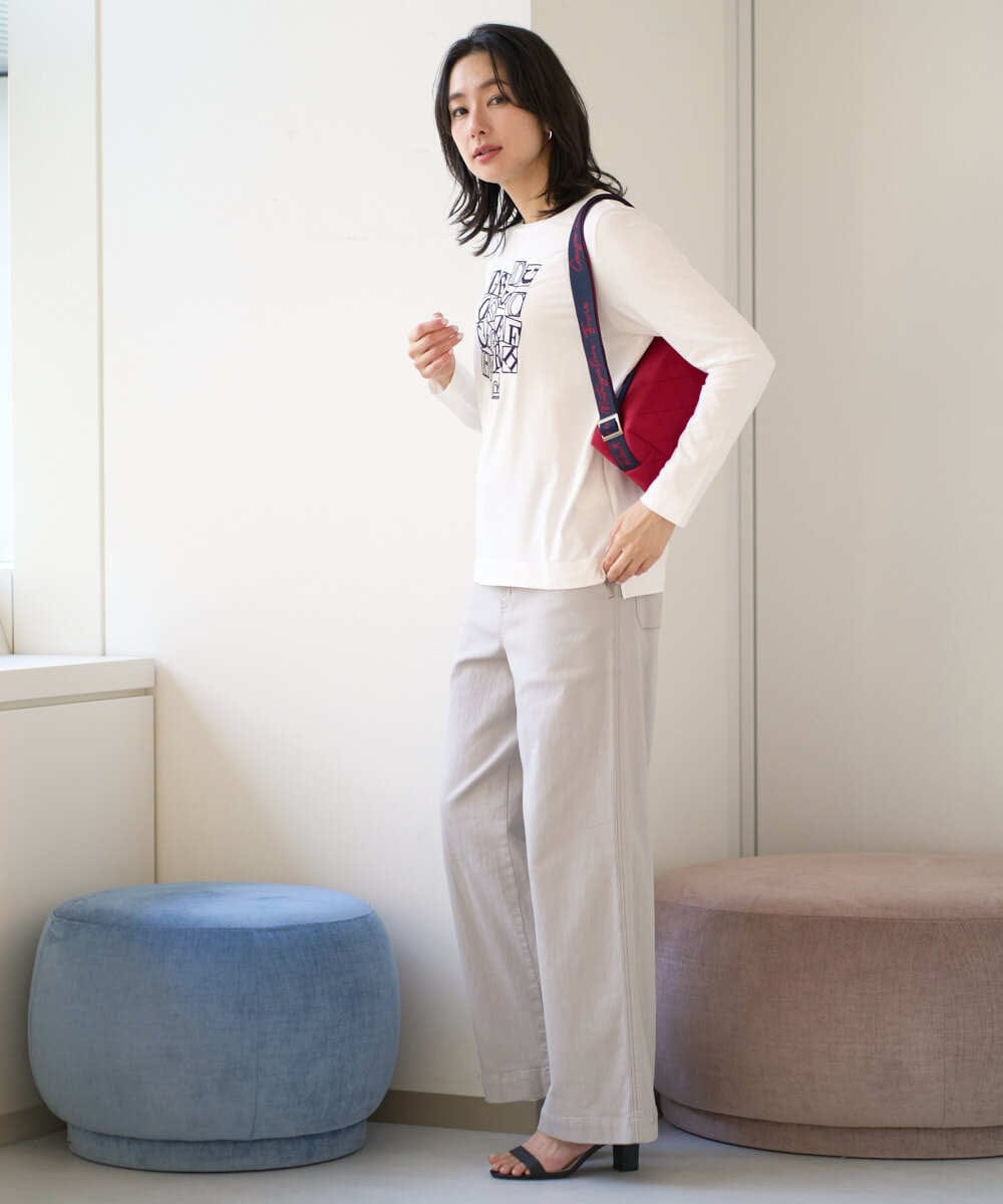 PZLEE01270 GEORGES RECH(ジョルジュ・レッシュ)  [セットアップ対応]ジャージーデニムワイドパンツ ブルー