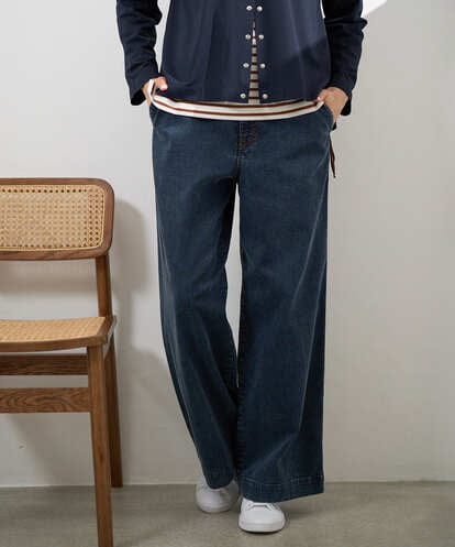 PZLEE01270 GEORGES RECH [セットアップ対応]ジャージーデニムワイドパンツ