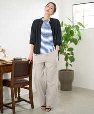 PZLEE01270 GEORGES RECH(ジョルジュ・レッシュ)  [セットアップ対応]ジャージーデニムワイドパンツ ブルー