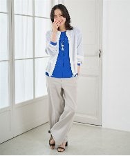 PZLEE01270 GEORGES RECH(ジョルジュ・レッシュ)  [セットアップ対応]ジャージーデニムワイドパンツ ブルー