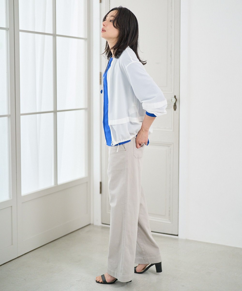 PZLEE01270 GEORGES RECH(ジョルジュ・レッシュ)  [セットアップ対応]ジャージーデニムワイドパンツ ブルー