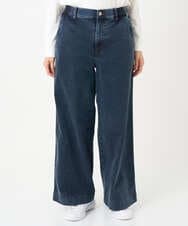 PZLEE01270 GEORGES RECH(ジョルジュ・レッシュ)  [セットアップ対応]ジャージーデニムワイドパンツ ブルー