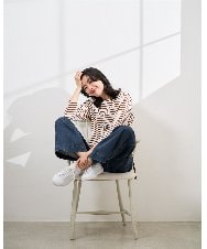 PZLEE01270 GEORGES RECH(ジョルジュ・レッシュ)  [セットアップ対応]ジャージーデニムワイドパンツ ブルー