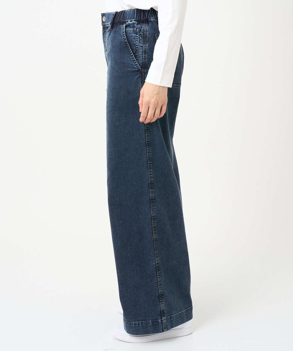 PZLEE01270 GEORGES RECH(ジョルジュ・レッシュ)  [セットアップ対応]ジャージーデニムワイドパンツ ブルー