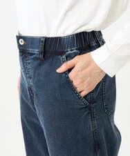 PZLEE01270 GEORGES RECH(ジョルジュ・レッシュ)  [セットアップ対応]ジャージーデニムワイドパンツ ブルー