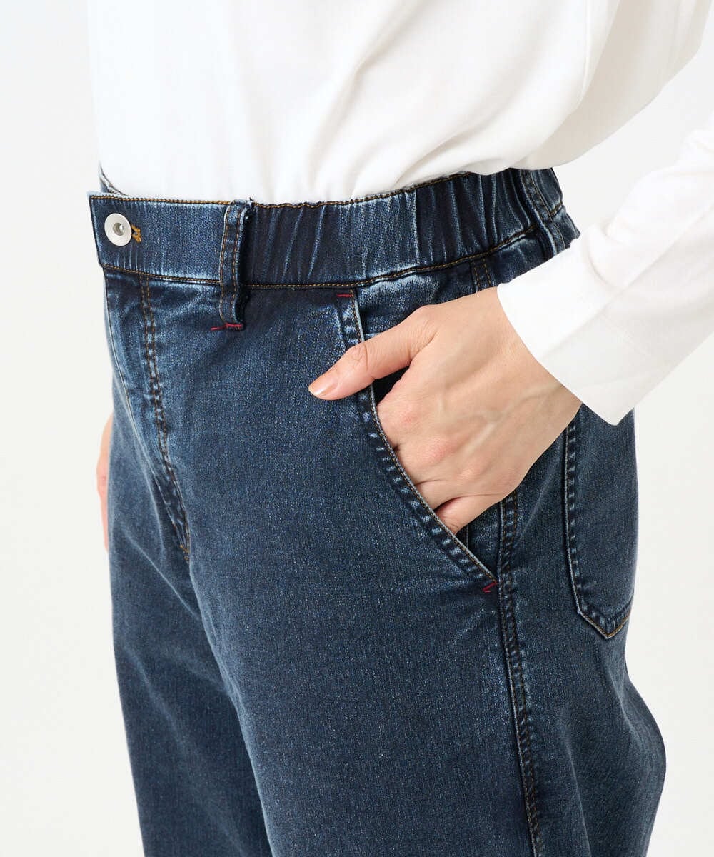 PZLEE01270 GEORGES RECH(ジョルジュ・レッシュ)  [セットアップ対応]ジャージーデニムワイドパンツ ブルー