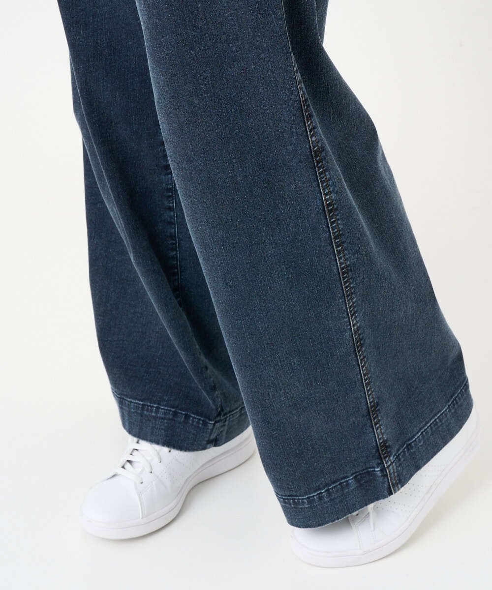 PZLEE01270 GEORGES RECH(ジョルジュ・レッシュ)  [セットアップ対応]ジャージーデニムワイドパンツ ブルー