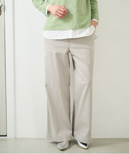 PZLEE01270 GEORGES RECH [セットアップ対応]ジャージーデニムワイドパンツ