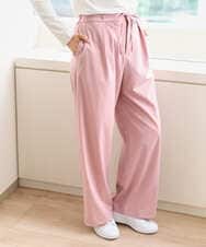 PZLEE25250 GEORGES RECH(ジョルジュ・レッシュ)  [日本製]ドロストタックワイドパンツ ピンク