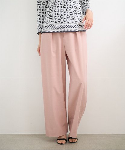 PZLEE25250 GEORGES RECH [日本製]ドロストタックワイドパンツ