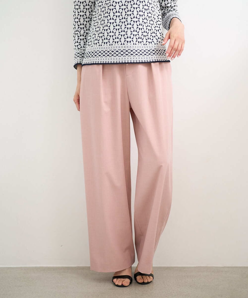 PZLEE25250 GEORGES RECH  [日本製]ドロストタックワイドパンツ