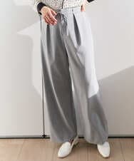 PZLEE25250 GEORGES RECH(ジョルジュ・レッシュ)  [日本製]ドロストタックワイドパンツ グレー