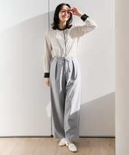 PZLEE25250 GEORGES RECH(ジョルジュ・レッシュ)  [日本製]ドロストタックワイドパンツ グレー