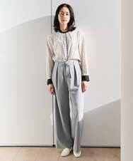 PZLEE25250 GEORGES RECH(ジョルジュ・レッシュ)  [日本製]ドロストタックワイドパンツ グレー