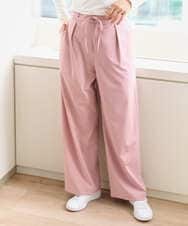 PZLEE25250 GEORGES RECH(ジョルジュ・レッシュ)  [日本製]ドロストタックワイドパンツ グレー