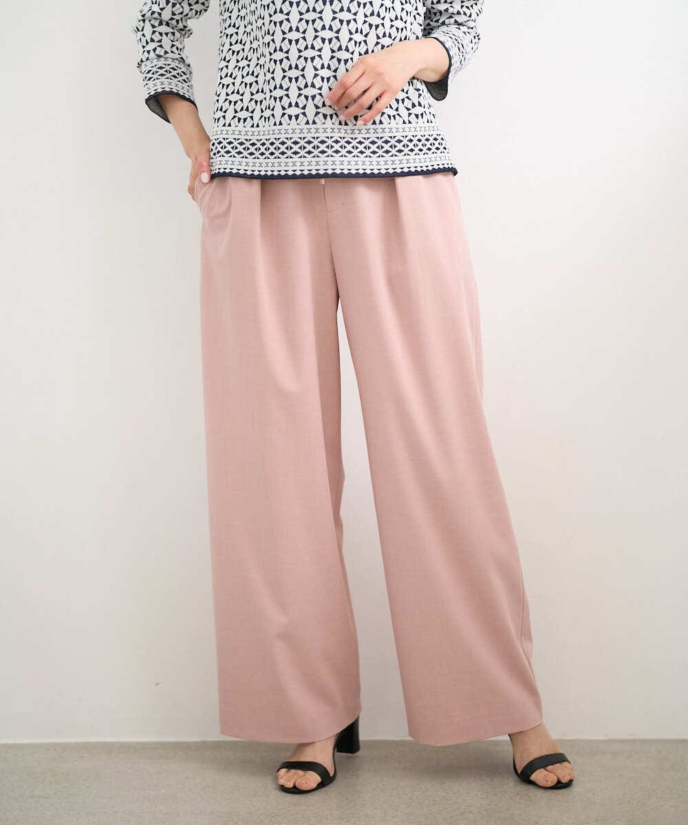 PZLEE25250 GEORGES RECH(ジョルジュ・レッシュ)  [日本製]ドロストタックワイドパンツ グレー