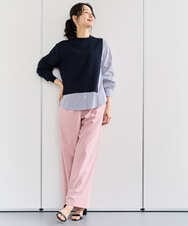 PZLEE25250 GEORGES RECH(ジョルジュ・レッシュ)  [日本製]ドロストタックワイドパンツ グレー